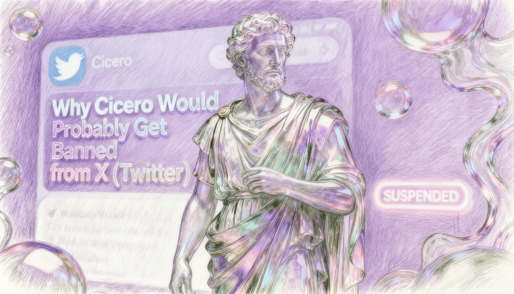 Why Cicero Would Probably Get Banned from X (Twitter)