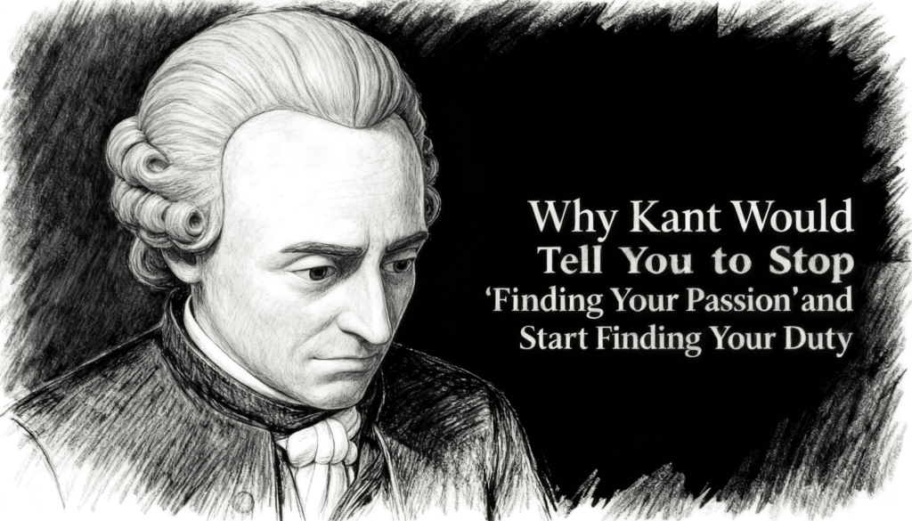 Why Kant Would Tell You to Stop Finding Your Passion and Start Finding Your Duty