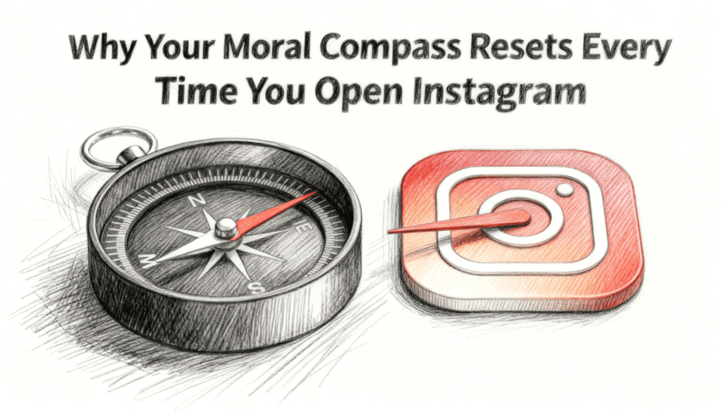 Why Your Moral Compass Resets Every Time You Open Instagram