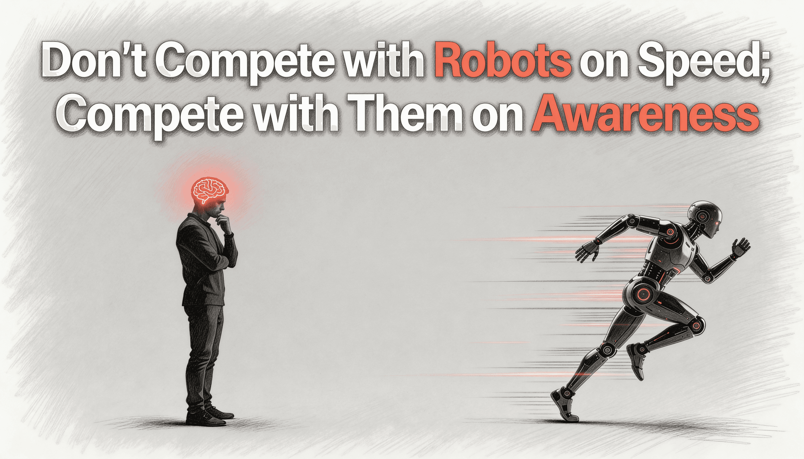 Don't Compete with Robots on Speed; Compete with Them on Awareness