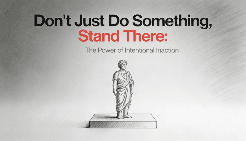 Don't Just Do Something, Stand There- The Power of Intentional Inaction (Marcus Aurelius)