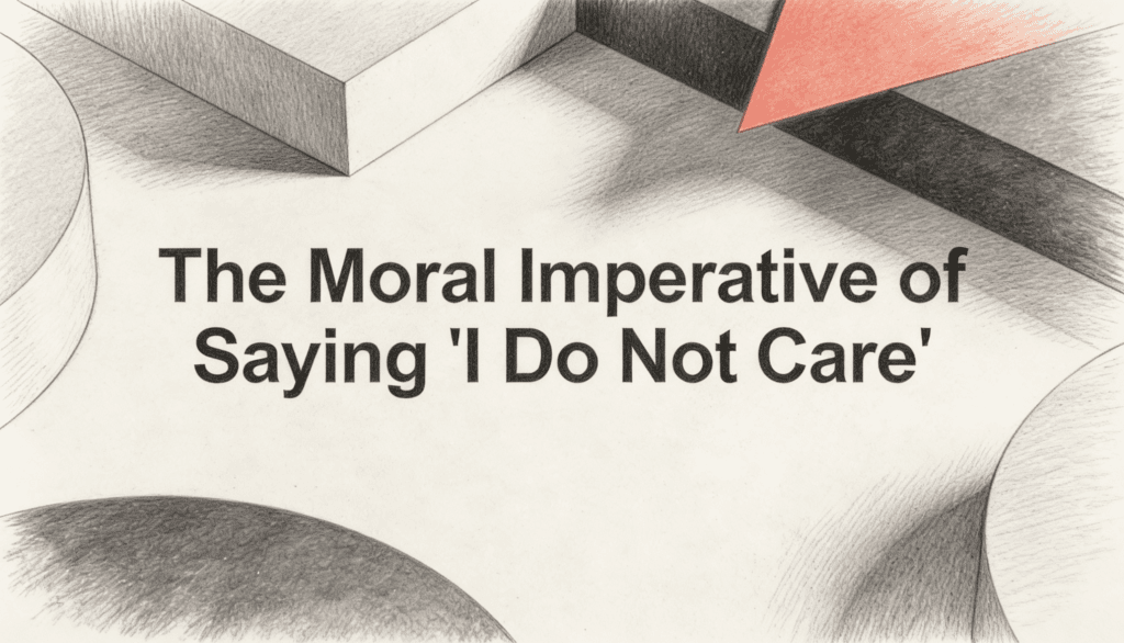 The Moral Imperative of Saying I Do Not Care (Ayn Rand)