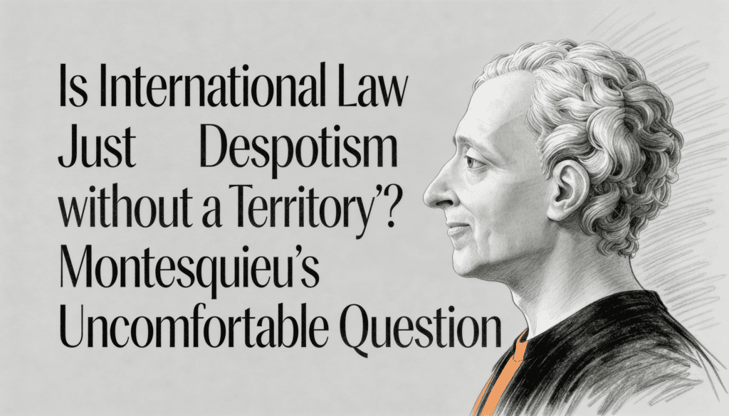 Is International Law Just Despotism without a Territory? Montesquieu's Uncomfortable Question