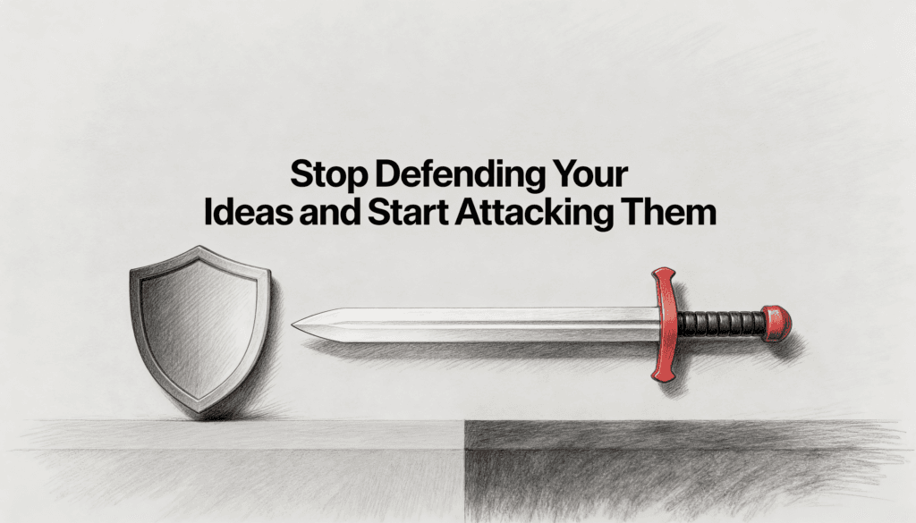 Stop Defending Your Ideas and Start Attacking Them