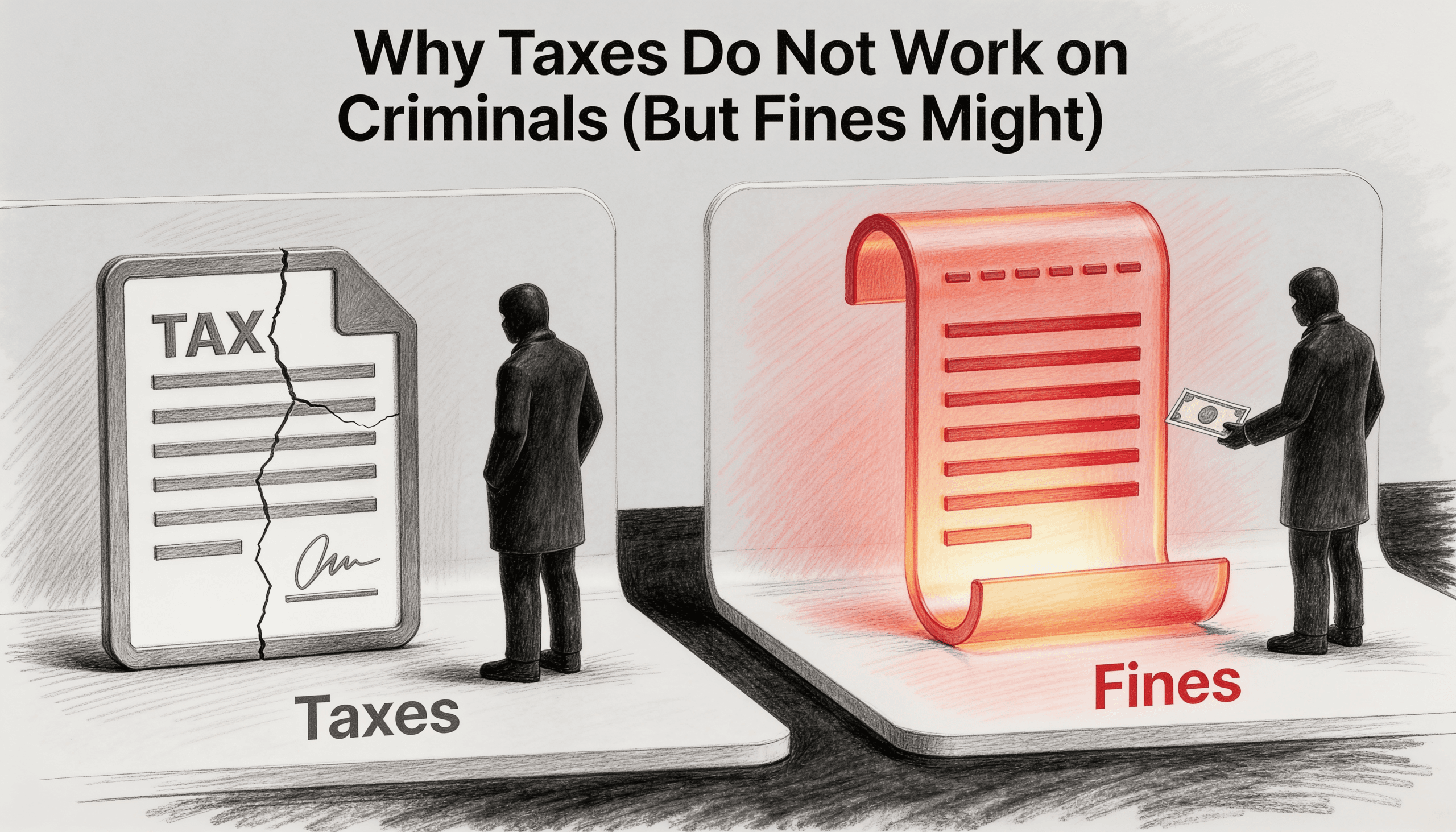 Why Taxes Do Not Work on Criminals (But Fines Might)