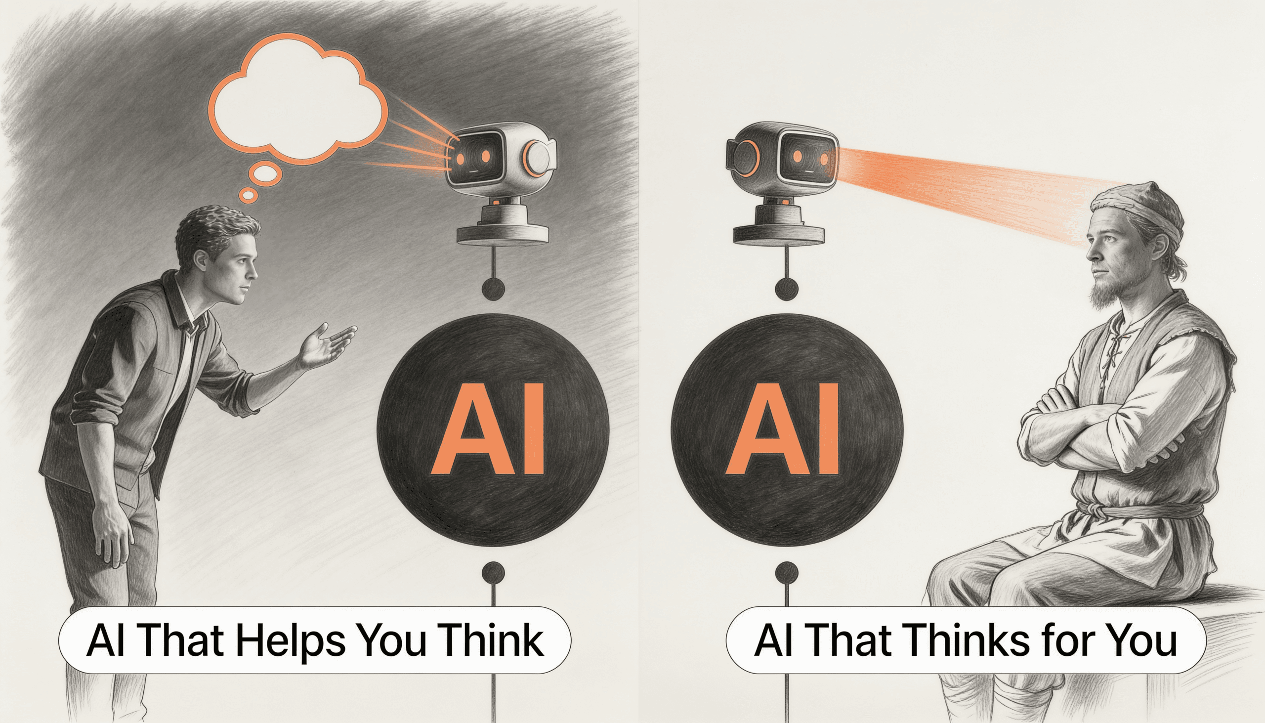 The Difference Between AI That Helps You Think and AI That Thinks for You