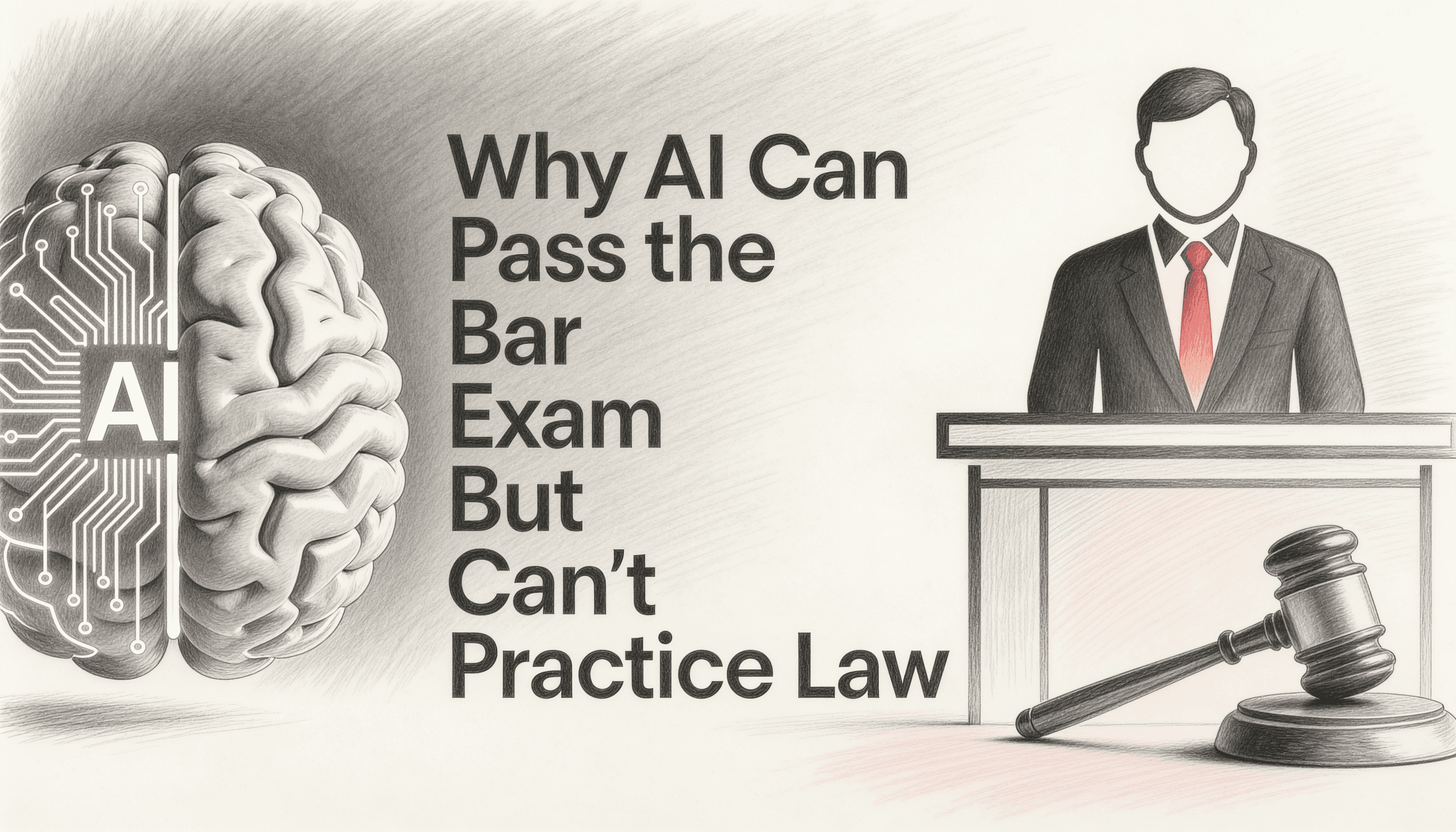 Why AI Can Pass the Bar Exam But Can't Practice Law