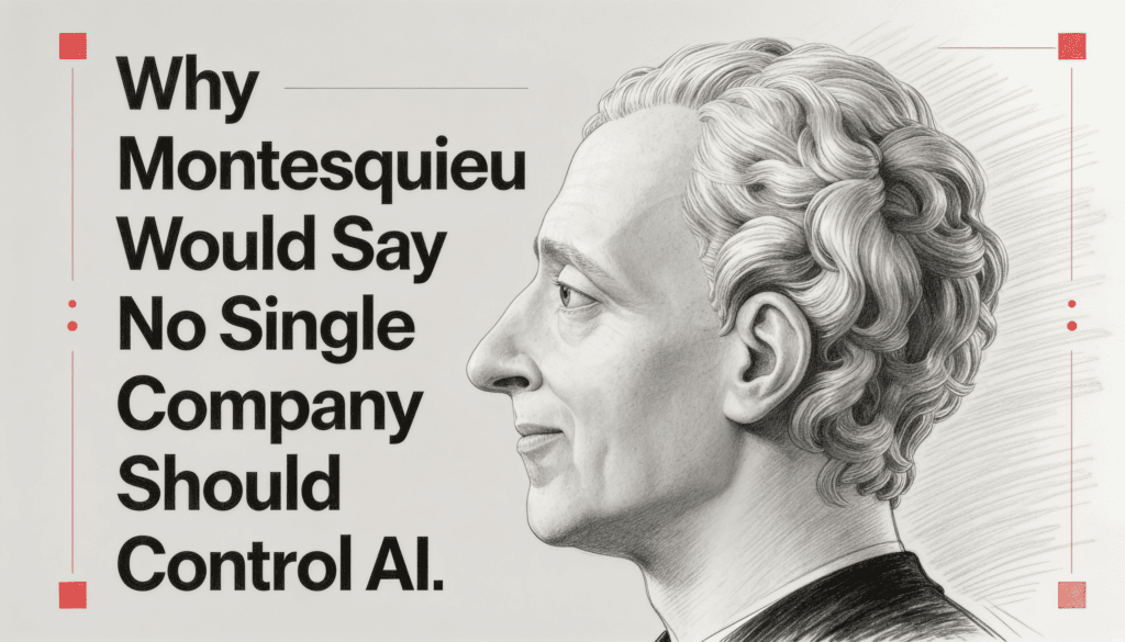 Why Montesquieu Would Say No Single Company Should Control AI